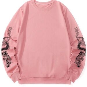 ROMWE Pink Crew Neck Top